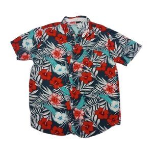 Fifth Sun Men's Medium Shirt Hawaiian Floral Statue Of Liberty Button Up